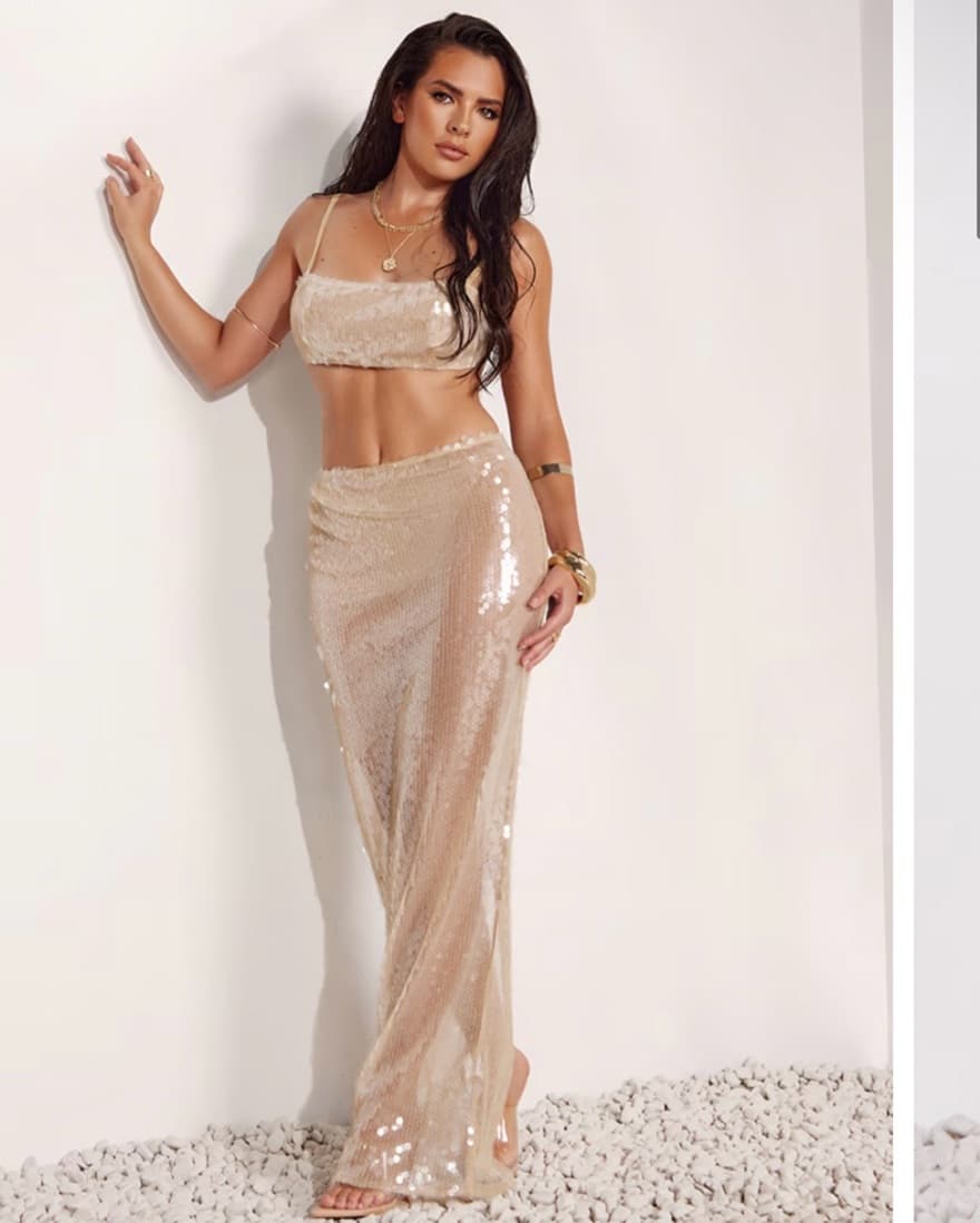 Sequin Maxi Skirt Set - Image 1