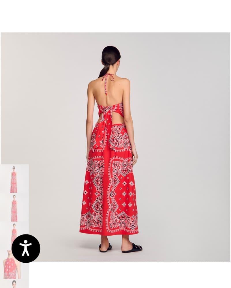 Vibrant Paisley Print Maxi Dress - Image 2