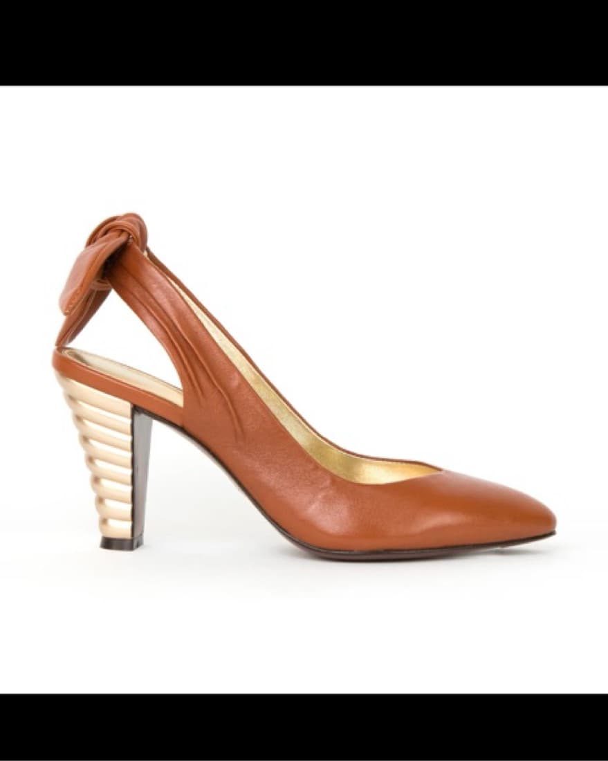 Brown Sling Back Heels  - Image 2