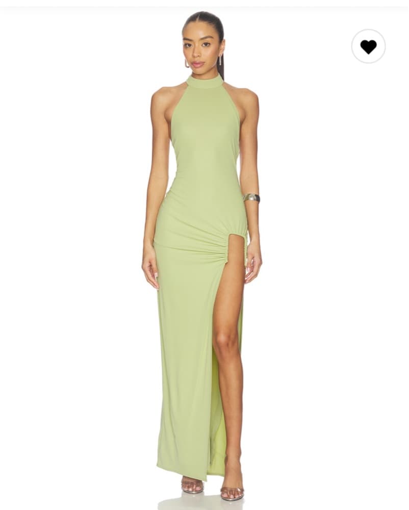 Auralie Sage Green Halter Maxi Dress - Image 2