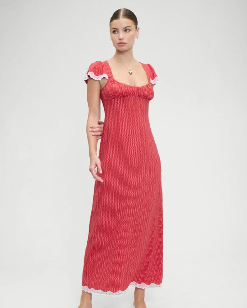Frankies Rosalyn Polka Dot Maxi Dress - Image 1