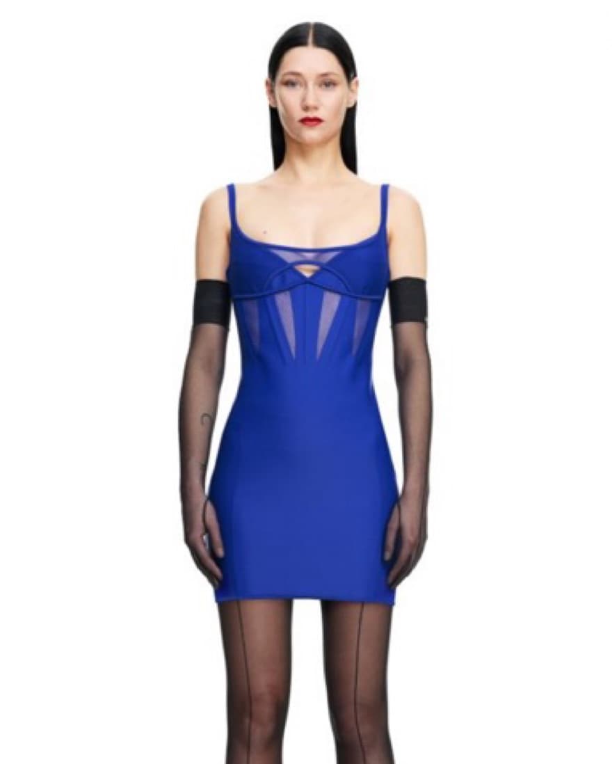 HM X MUGLER Corset-style Mini Dress Klei - Image 1