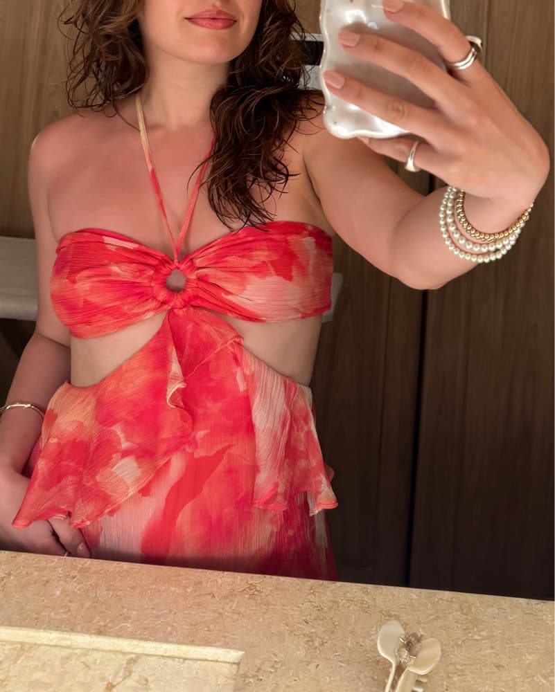 Vibrant Floral Halter Maxi Dress - Image 4