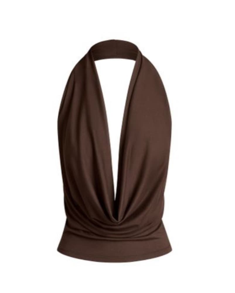 Brown Swoop Top - Image 1