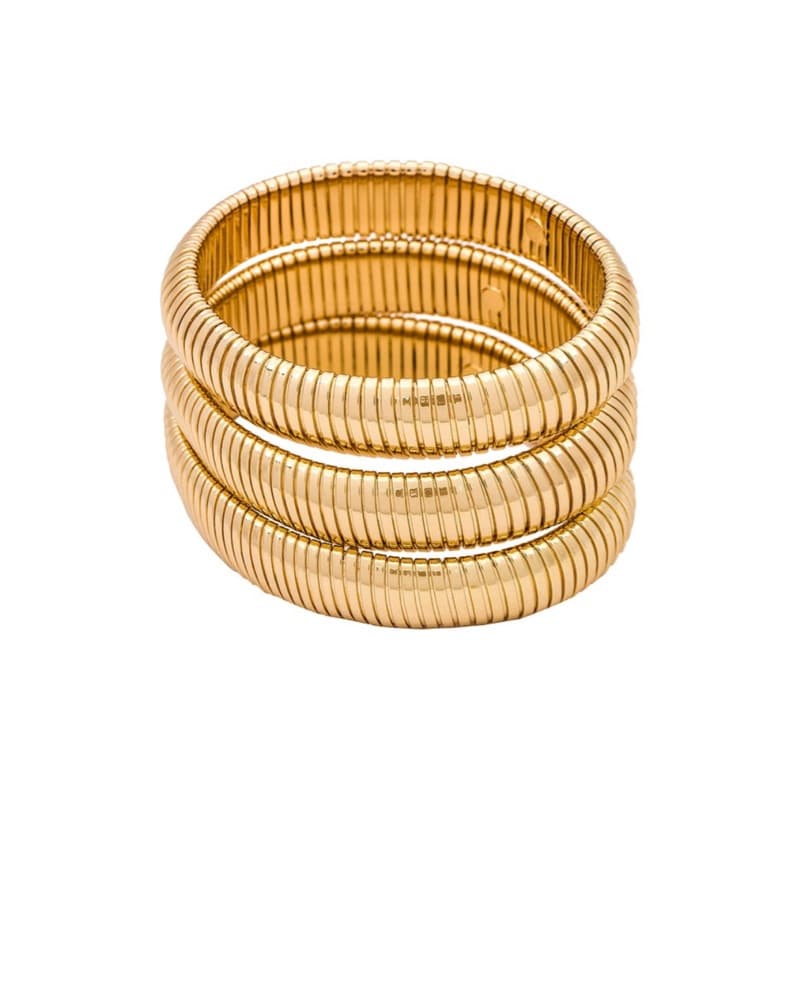 Stunning Gold Bangle Bracelet Set - Image 1