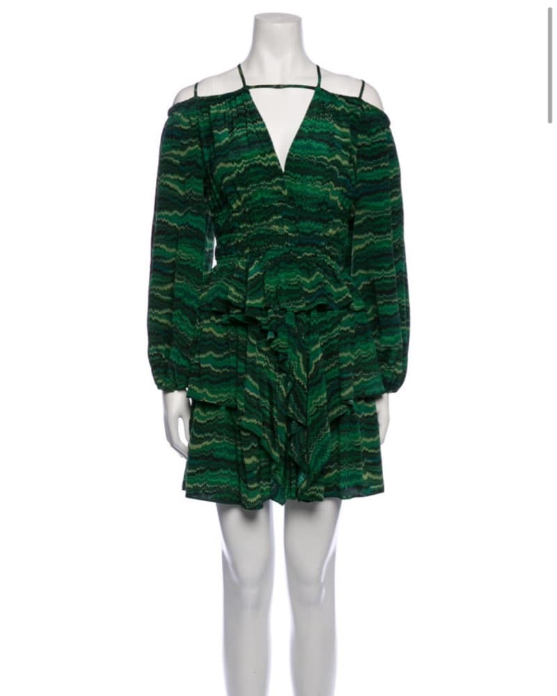 Ulla Johnson Green Ruffled Dress - Image 1