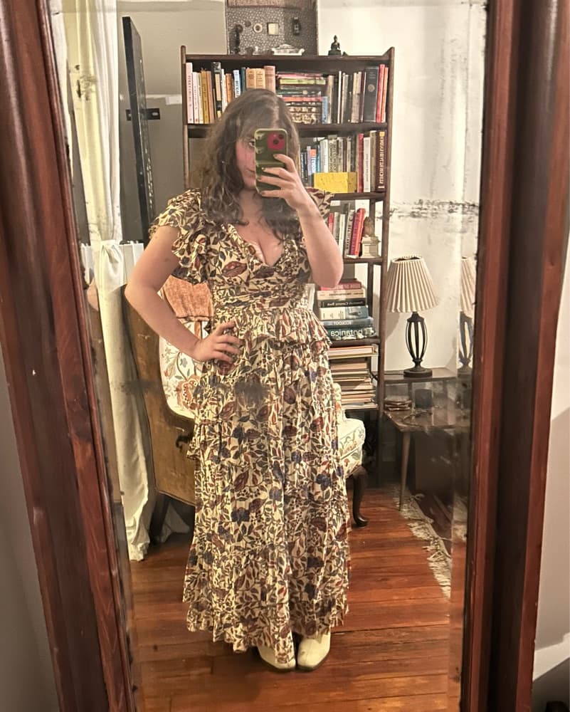 House Of Harlow Floral Maxi Ruffle Dress - Image 3