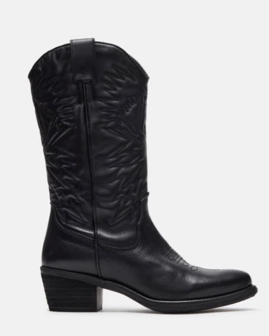 Black Cowboy Boots - Image 1