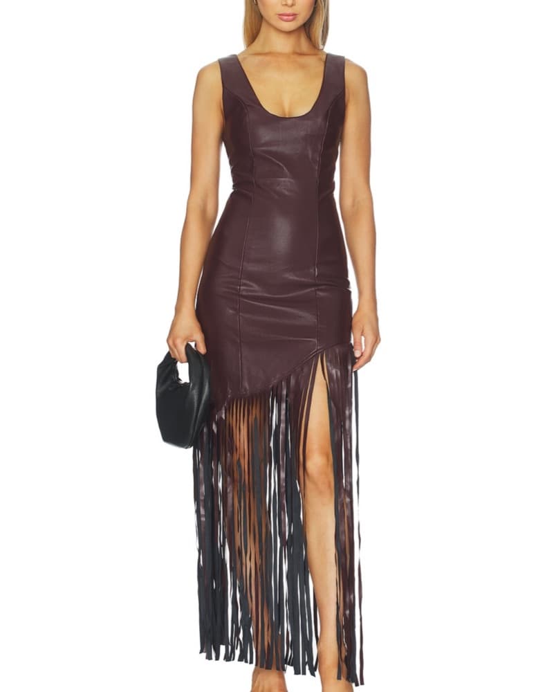 Adria dress Osis Studio In Burgundy - Image 1