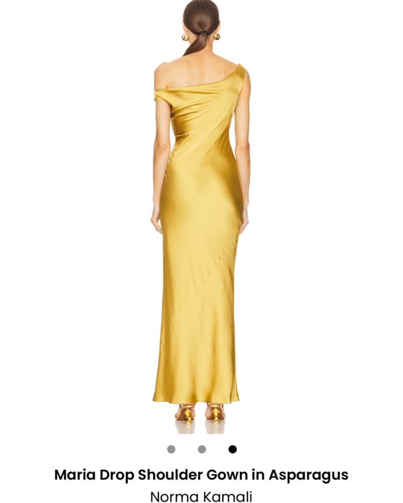 Elegant Asparagus Satin Gown - Image 3
