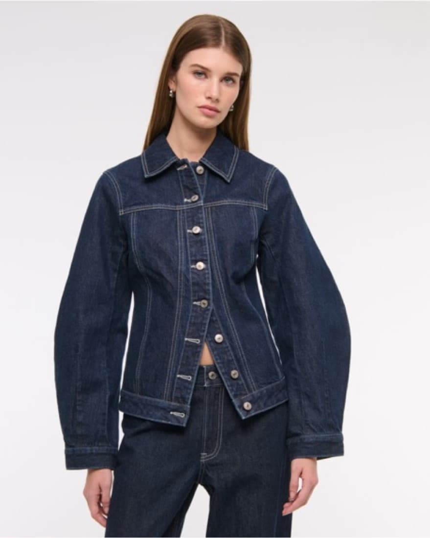 Slim Barrel Sleeve Denim Jacket - Image 1