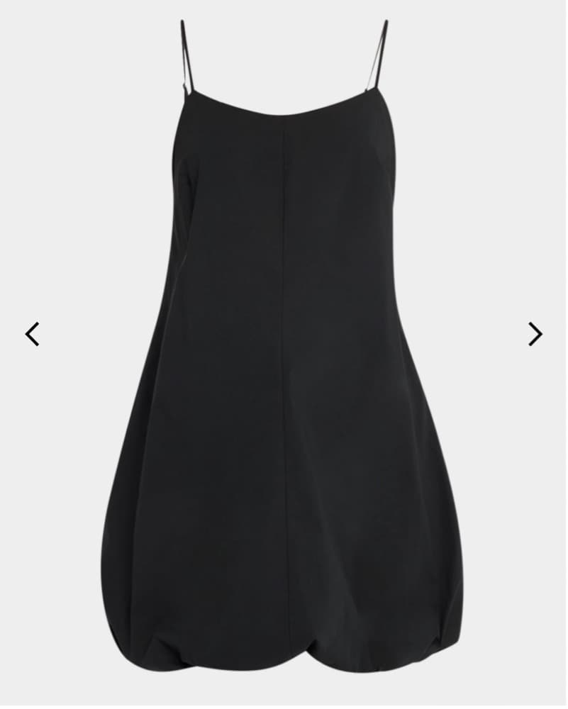 Black Mini Bubble Dress - Image 2