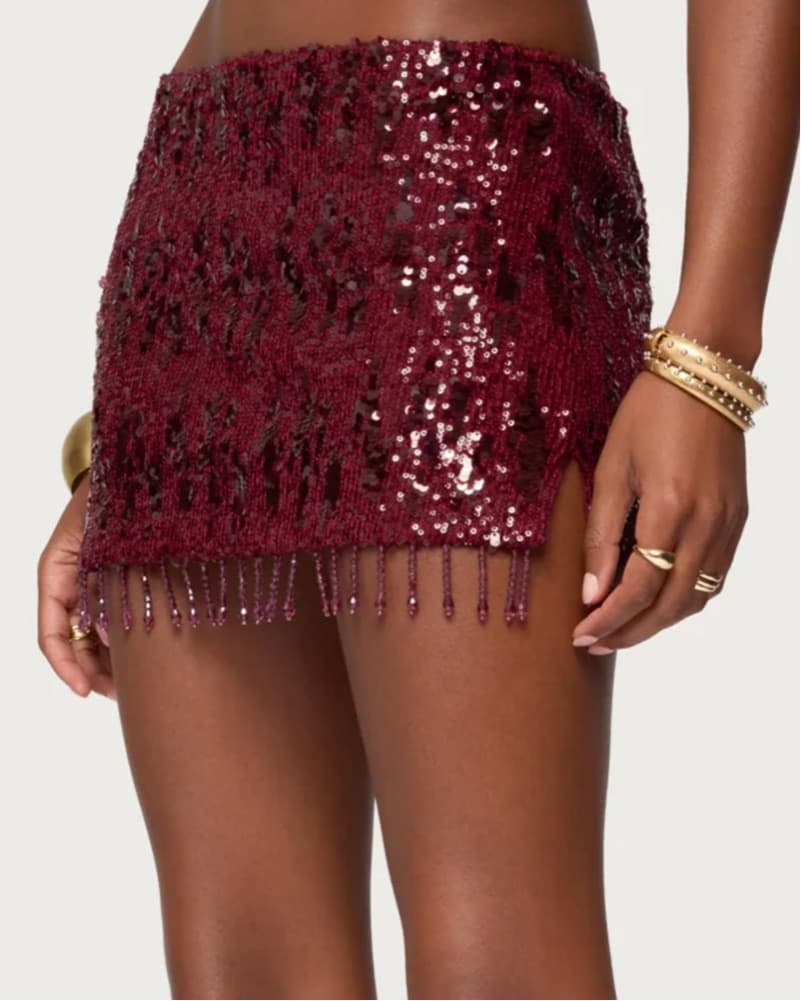 Halter Top and Mini Skirt Beaded Set - Image 3