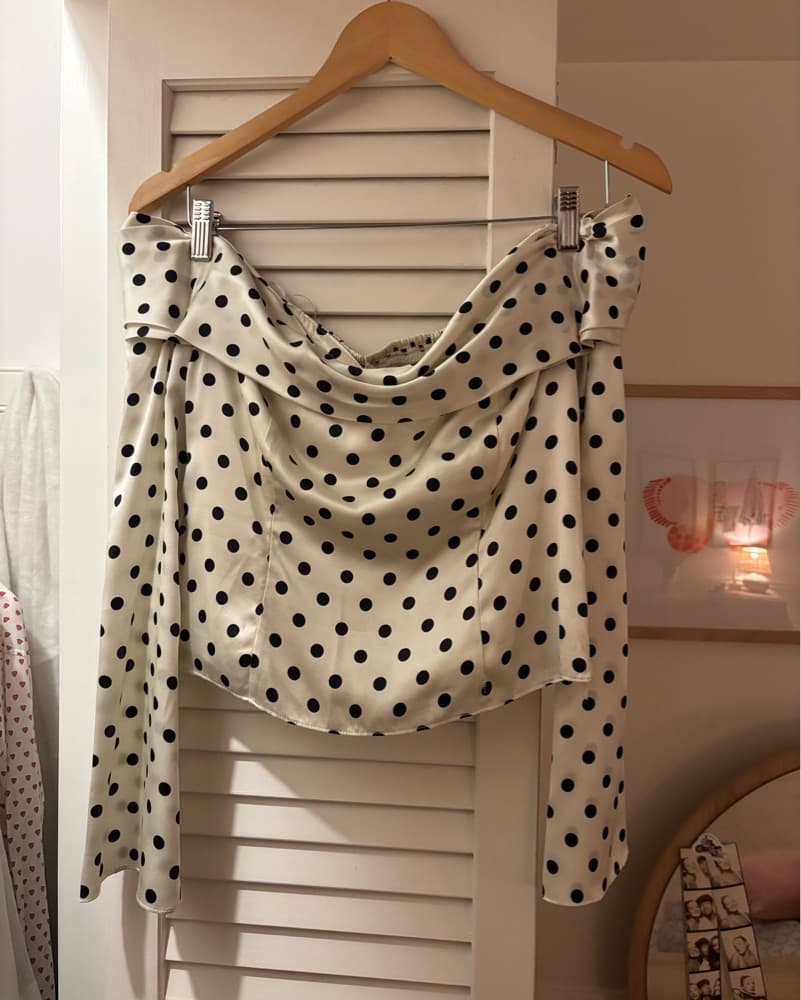 Reformation Polka Dot Off-Shoulder Top - Image 2
