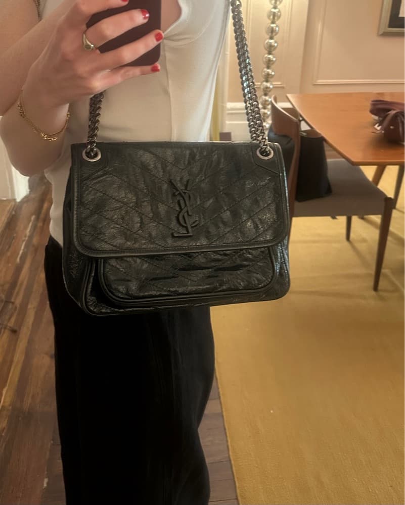 YSL Quilted Leather Shoulder Bag - Image 6