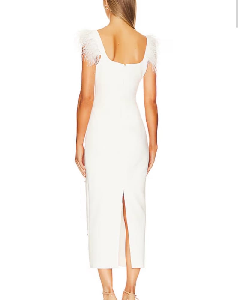  Likely Cameron Midi Dress in White - Image 2