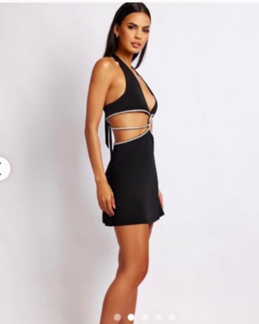 Mehki Black Mini Dress - Image 2
