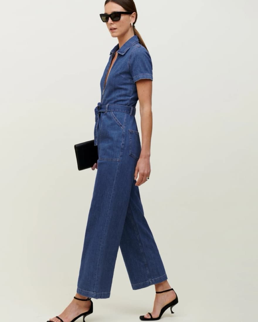 Reformation Cassidy Denim Jumpsuit - Image 5