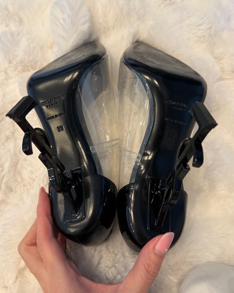 YSL Transparent Black Opyum Pumps 8.5  - Image 3