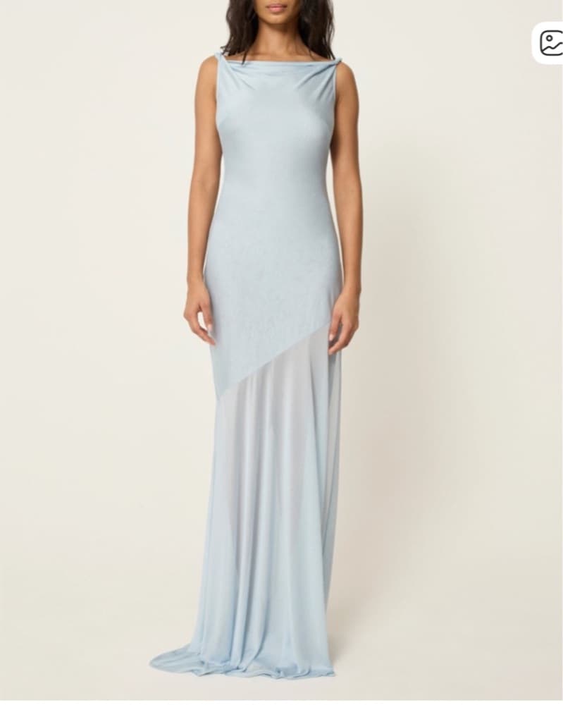 KHY x Entire Studios Sheer Draped Dress - Image 1