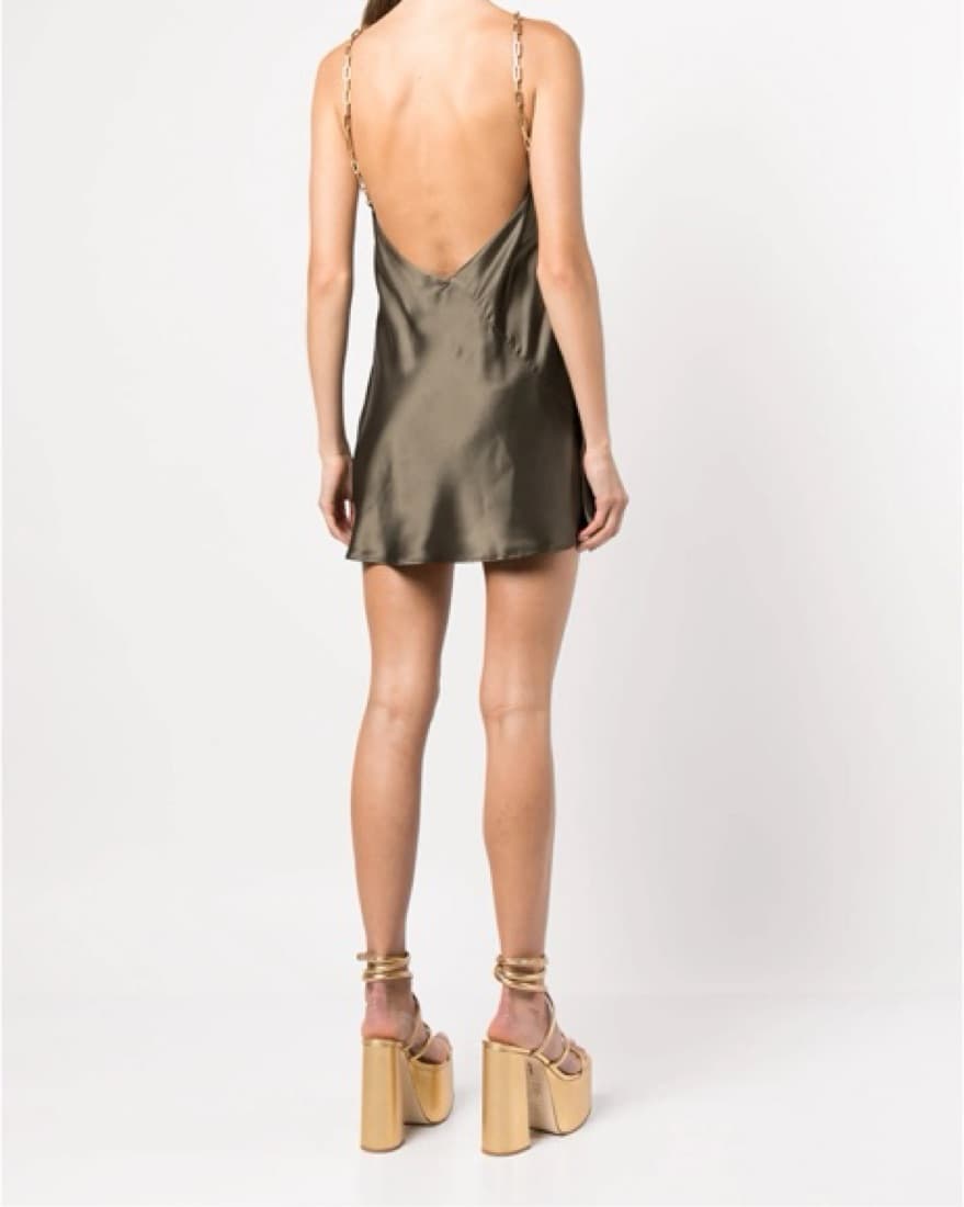 Cult Gaia Minna Sleek Satin Slip Dress - Image 3