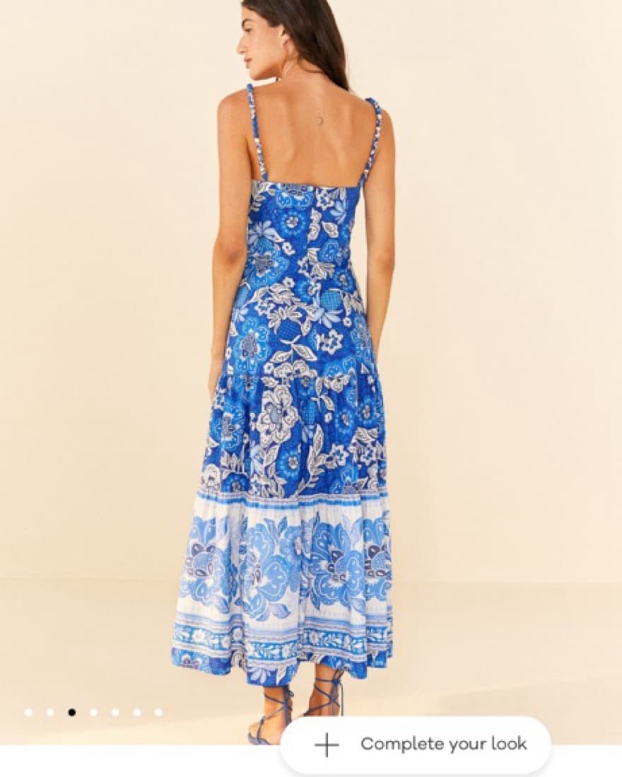 Farm Rio Blue Full Of Flowers Maxi Dress - Image 3