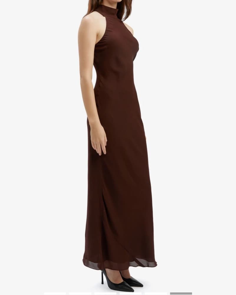 Sophisticated Maxi Dress in Rich Brown - Image 2