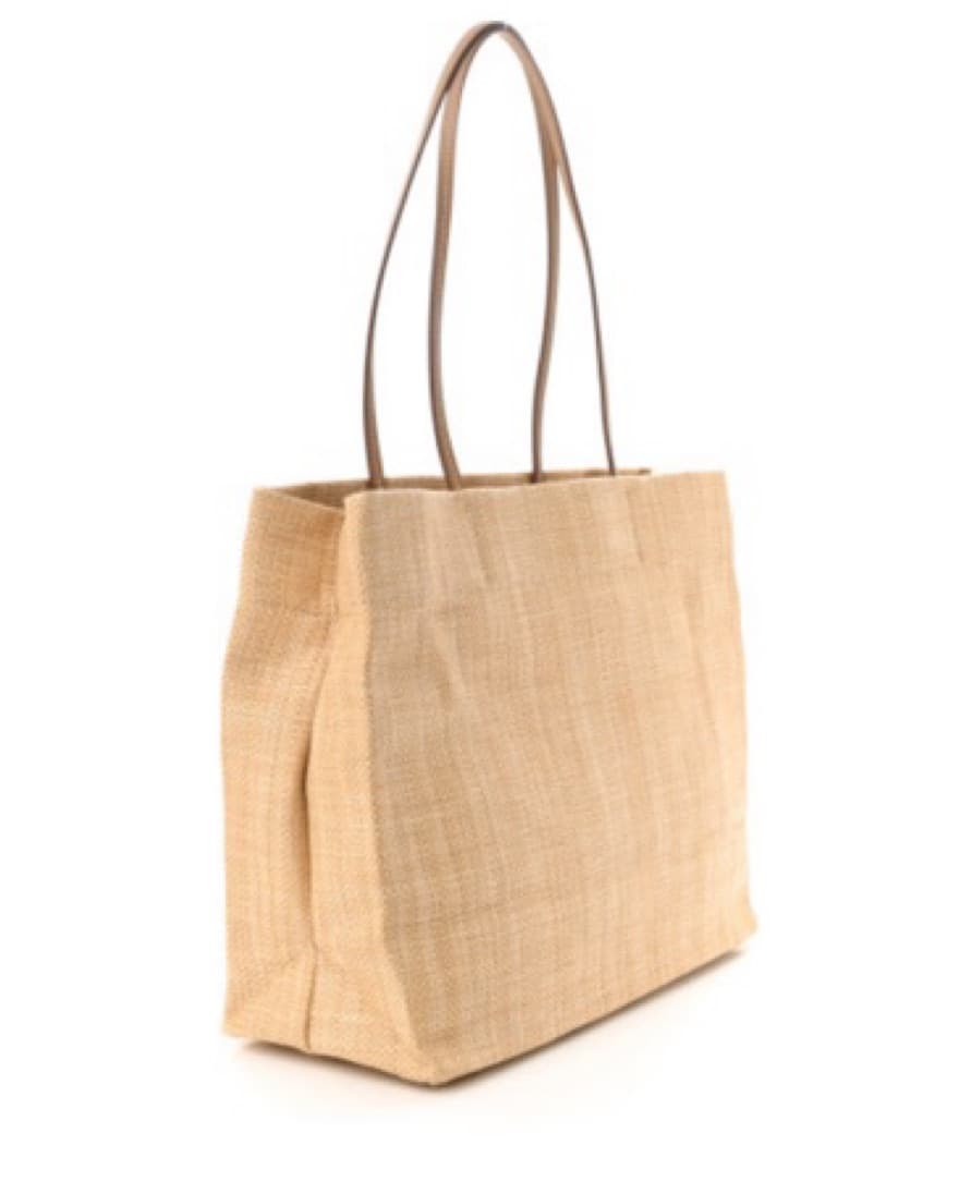 Prada Raffia Logo Tote Bag - Image 2