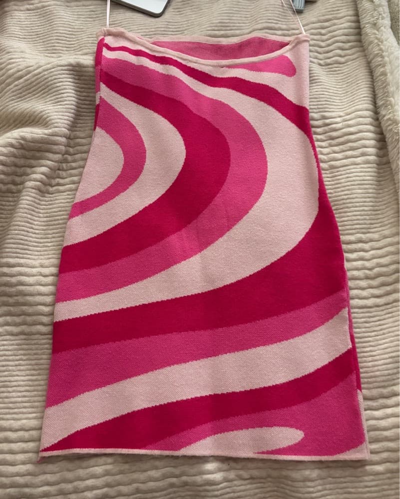 Multicolor Pink Tube Dress - Image 2