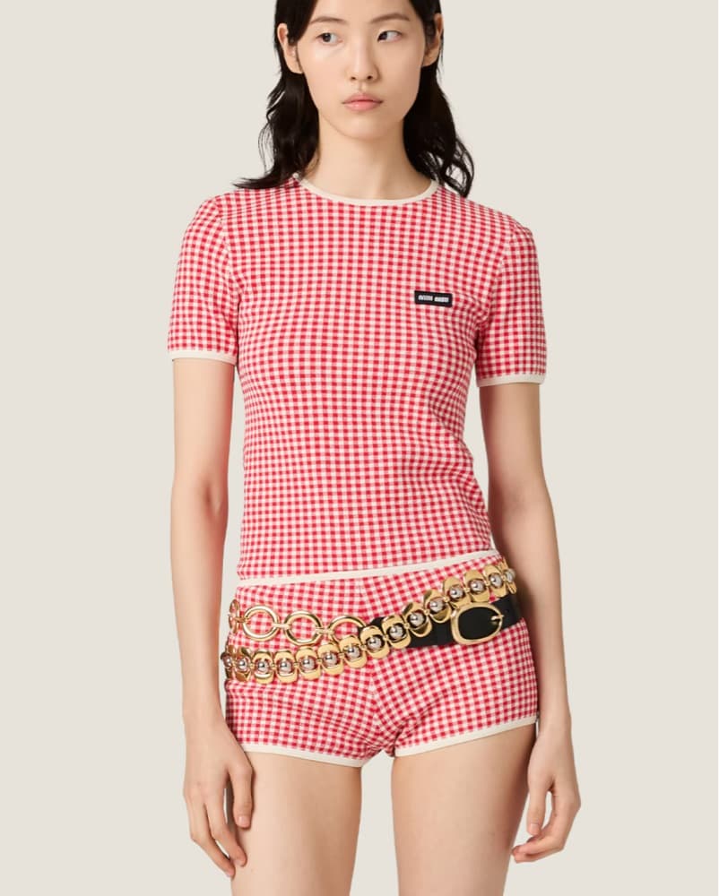 Miu Miu Viscose Gingham Set  - Image 1
