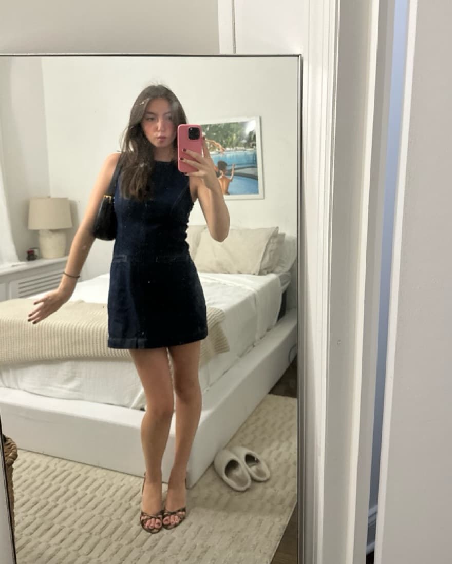 Reformation Denim Mini Dress - Image 3