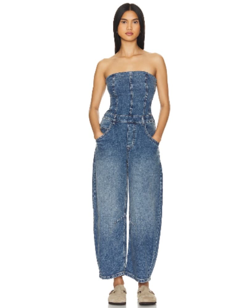 Free People Denim Jumpsuit  - Image 1