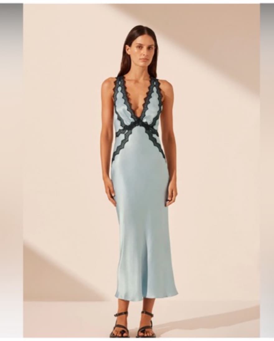 SHONA JOY CAMILLE LACE CROSS BACK MIDI  - Image 4