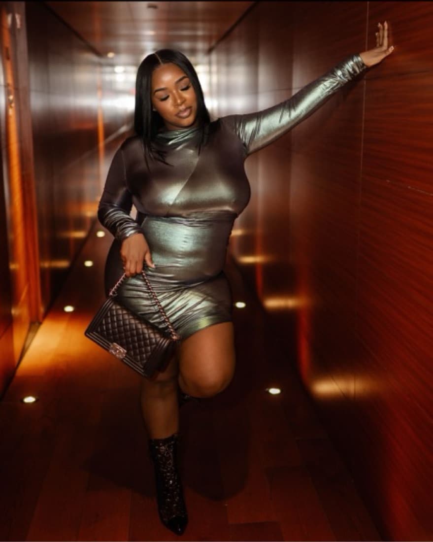 Rick Owens Metallic Midi Dress - Image 2