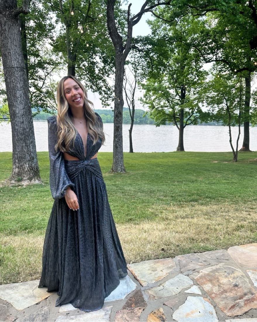 Sparkly PatBO Formal Gown - Image 3