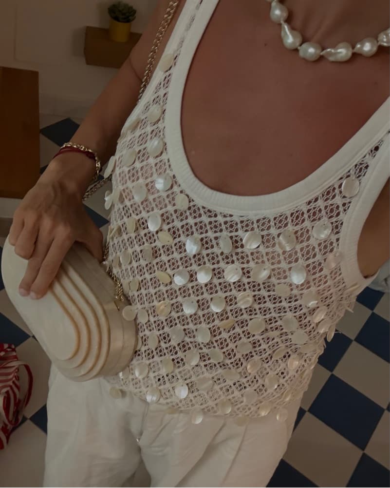 J Crew Shell Top In Ivory - Image 1