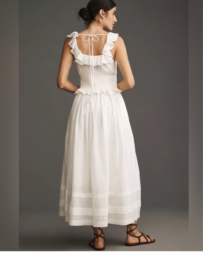 Anthropologie Pilcro White Maxi Dress - Image 6