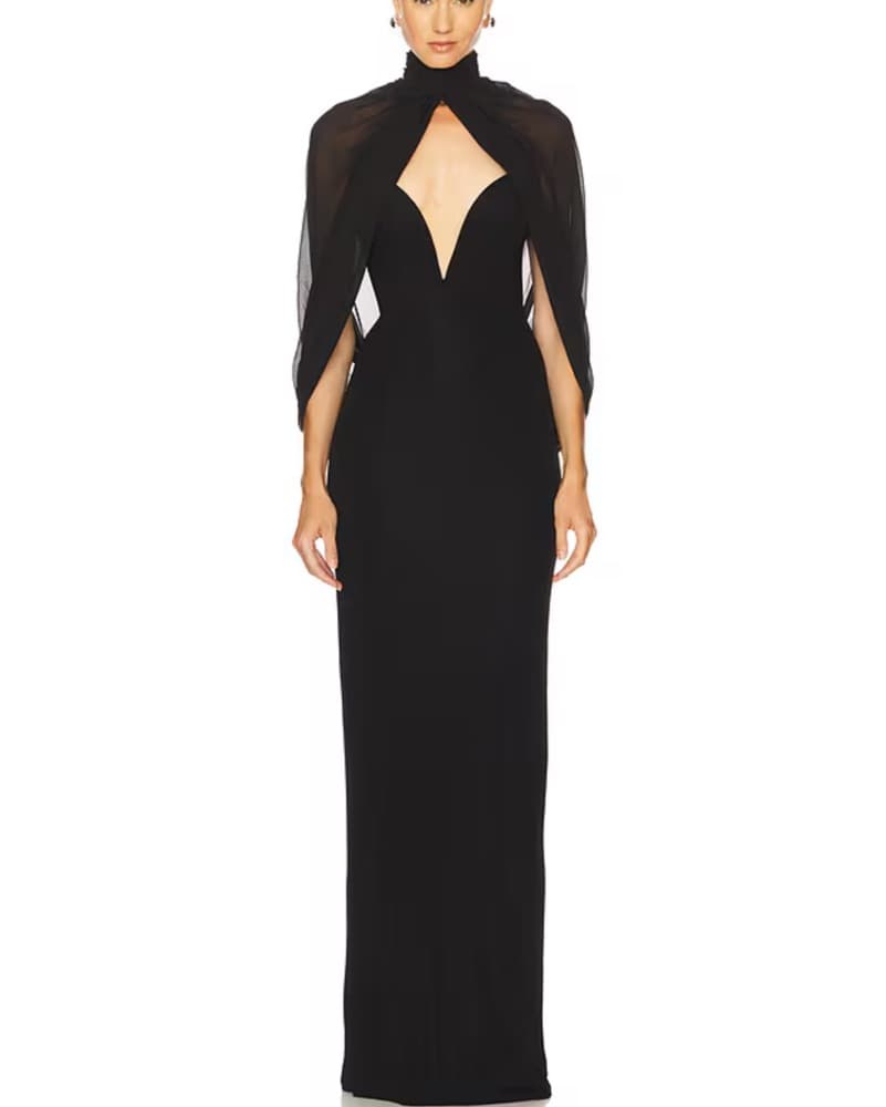 Sophisticated Black Evening Gown - Image 1