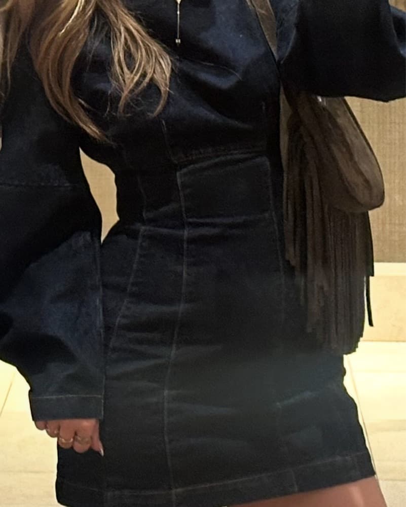 Chic Black Belted Dress - Image 1