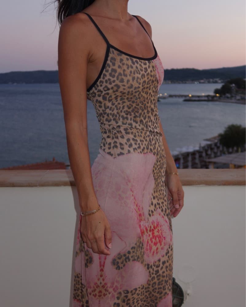 Vibrant Leopard Print Maxi Dress - Image 2