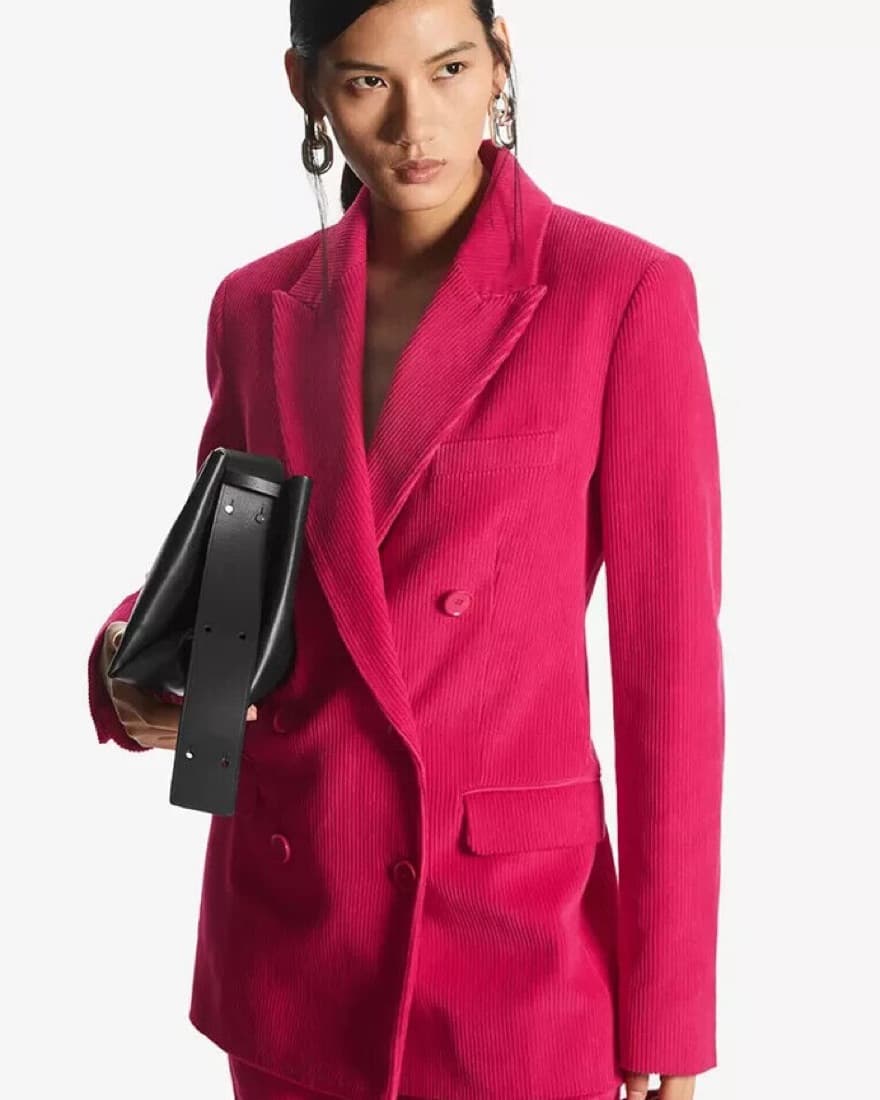 COS Double Breasted Pink Blazer - Image 2