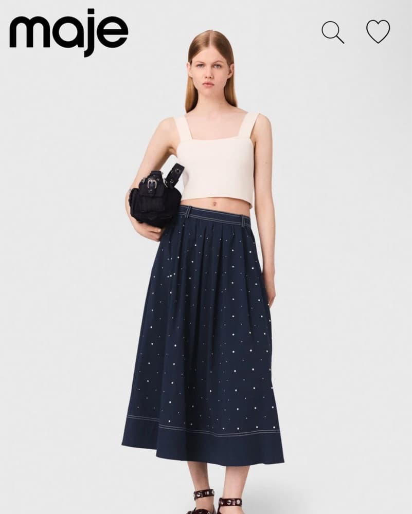 Maje Studded Maxi Skirt - Image 1