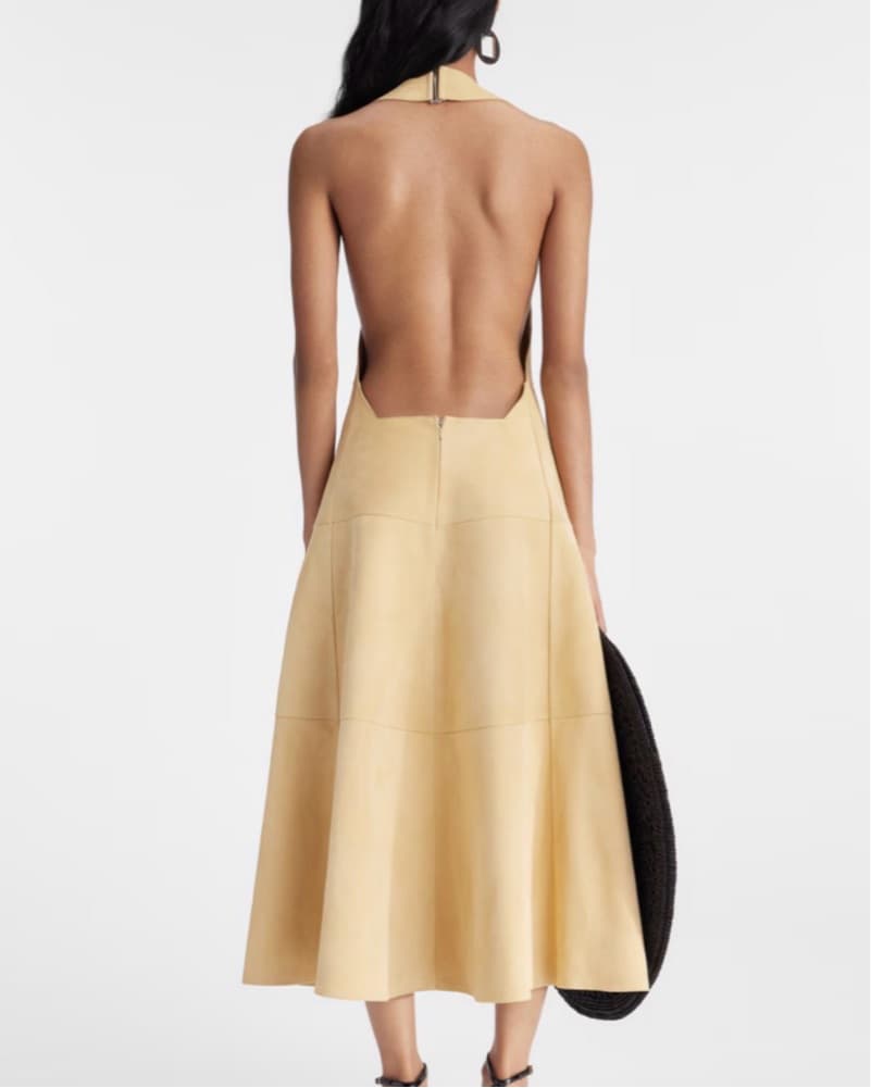 Jacquemus La Robe Halter Suede  - Image 3