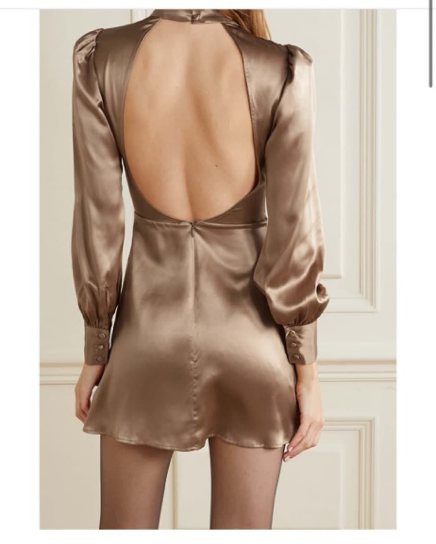 Reformation Kim Silk Mini Dress  - Image 2