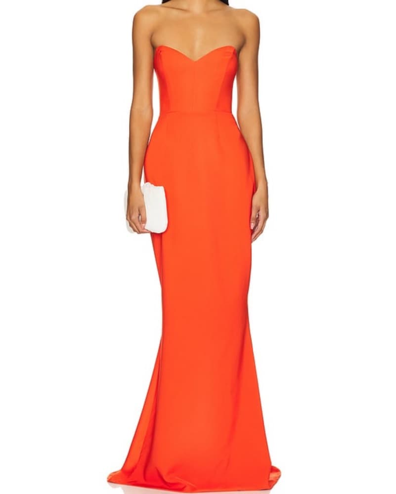 Revolve Love Affair Gown In tangerine  - Image 1