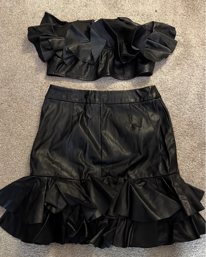 Black Faux Leather Set - Image 2