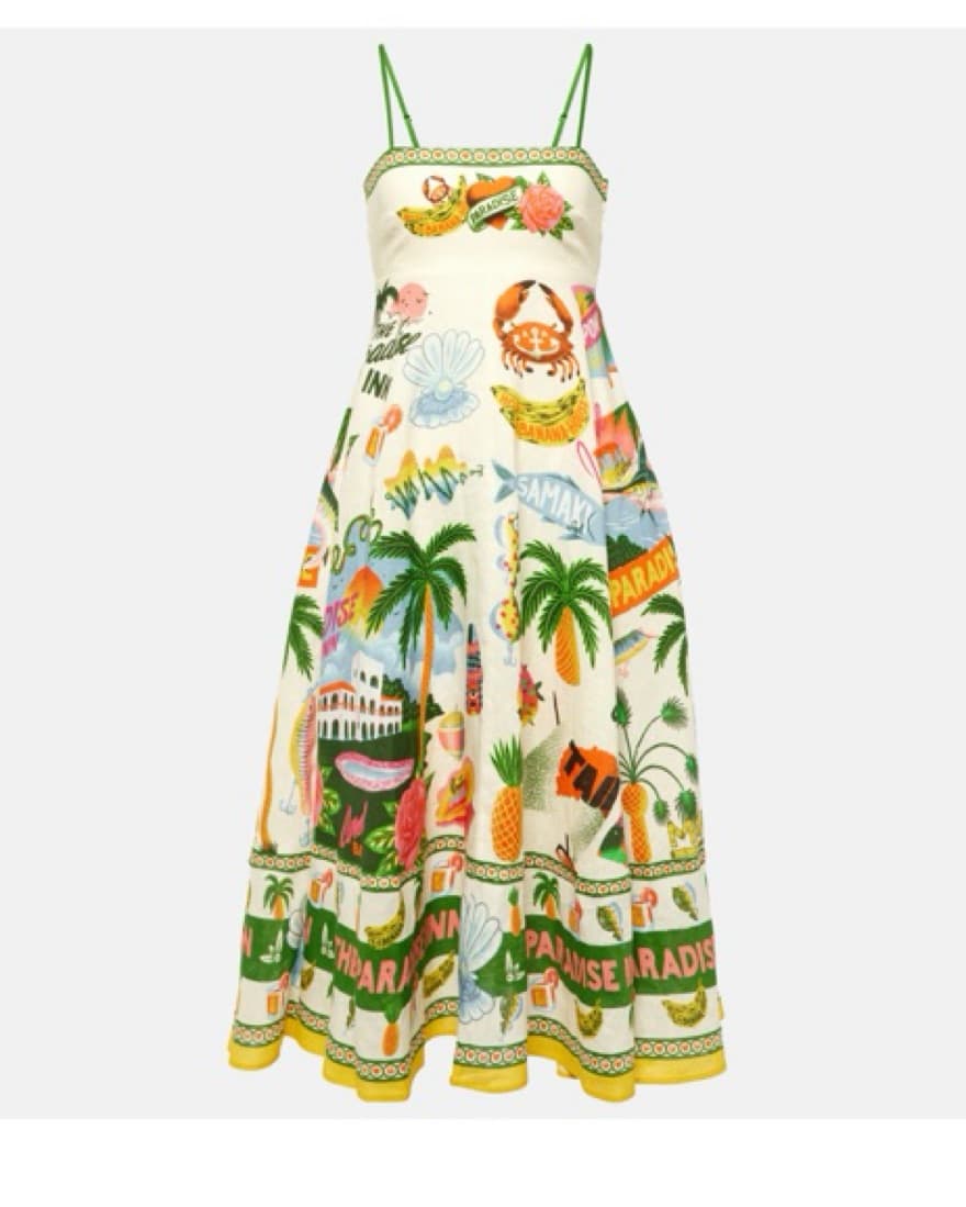 Alémais Paradiso Printed Linen Dress - Image 5