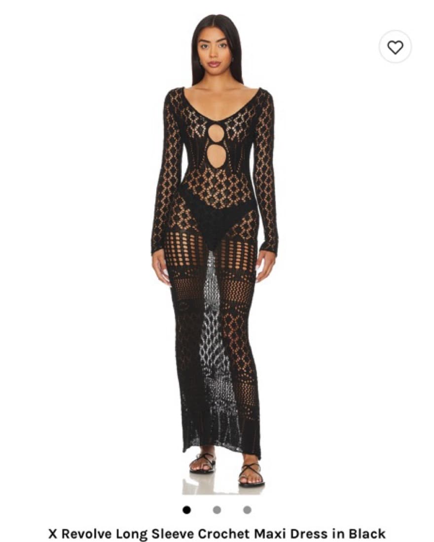 crochet beach black dress  - Image 1