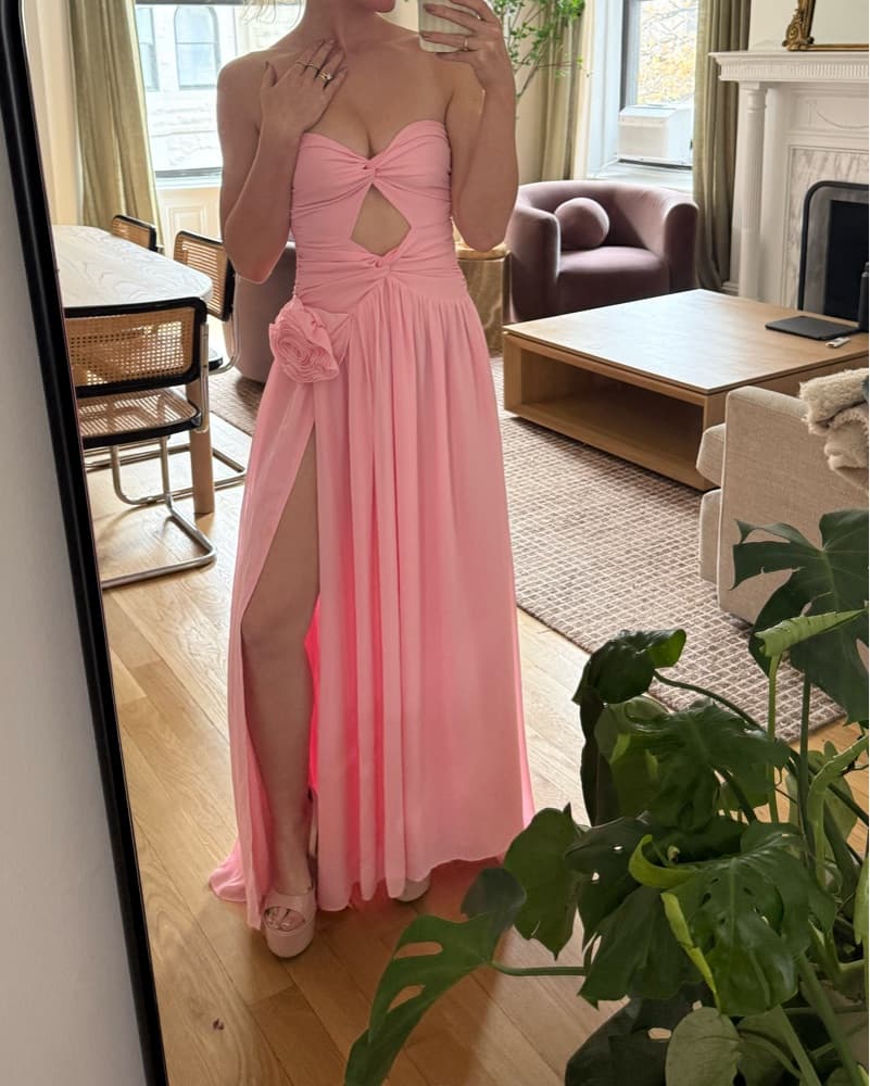 Light Pink Gown Cutout and Flower  - Image 1