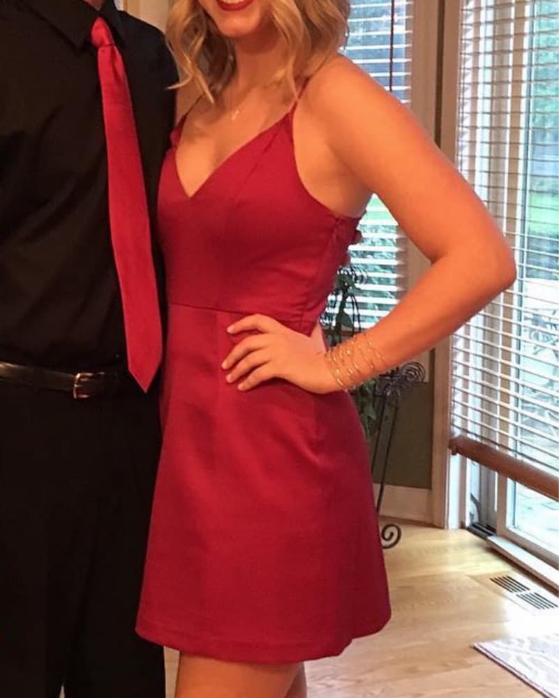 Express Red Mini Dress - Image 4